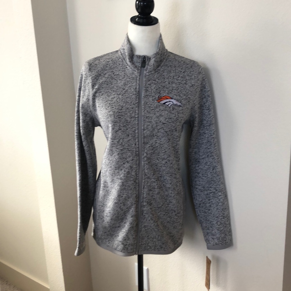 NWT Denver Broncos NFL Fleece Zip Up Jacket